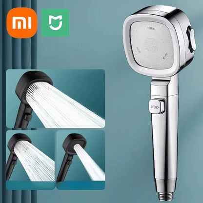 XIAOMI  3-Modes High Pressure Shower Head Water Saving Shower Heads Adjustable Water Massage Sprayer Bathroom Accessories