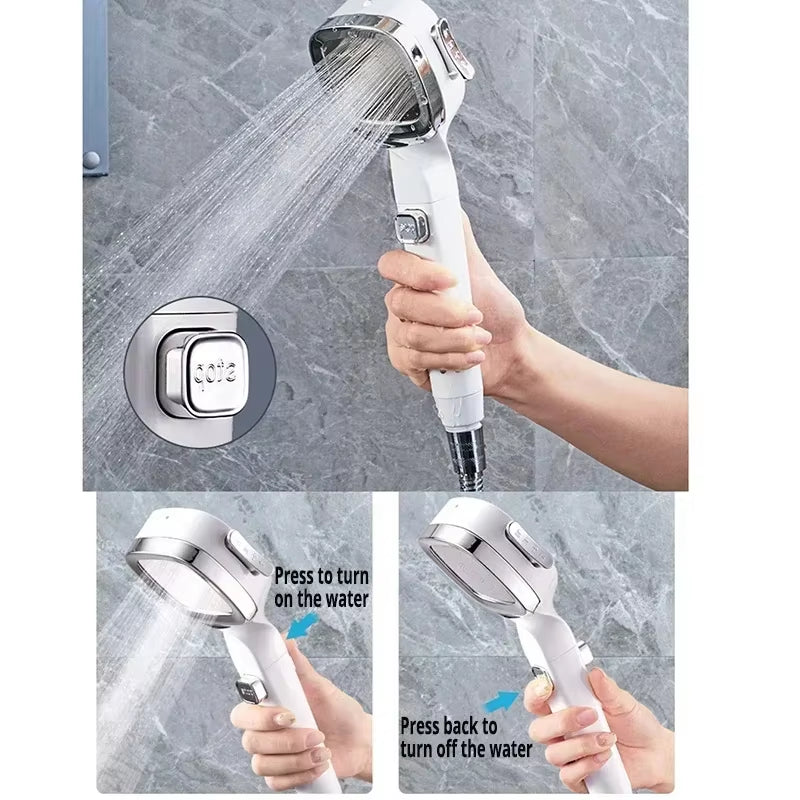 XIAOMI  3-Modes High Pressure Shower Head Water Saving Shower Heads Adjustable Water Massage Sprayer Bathroom Accessories