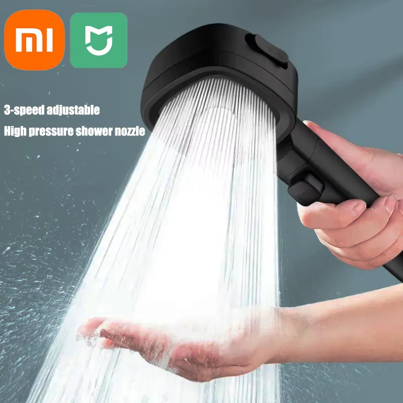 XIAOMI  3-Modes High Pressure Shower Head Water Saving Shower Heads Adjustable Water Massage Sprayer Bathroom Accessories