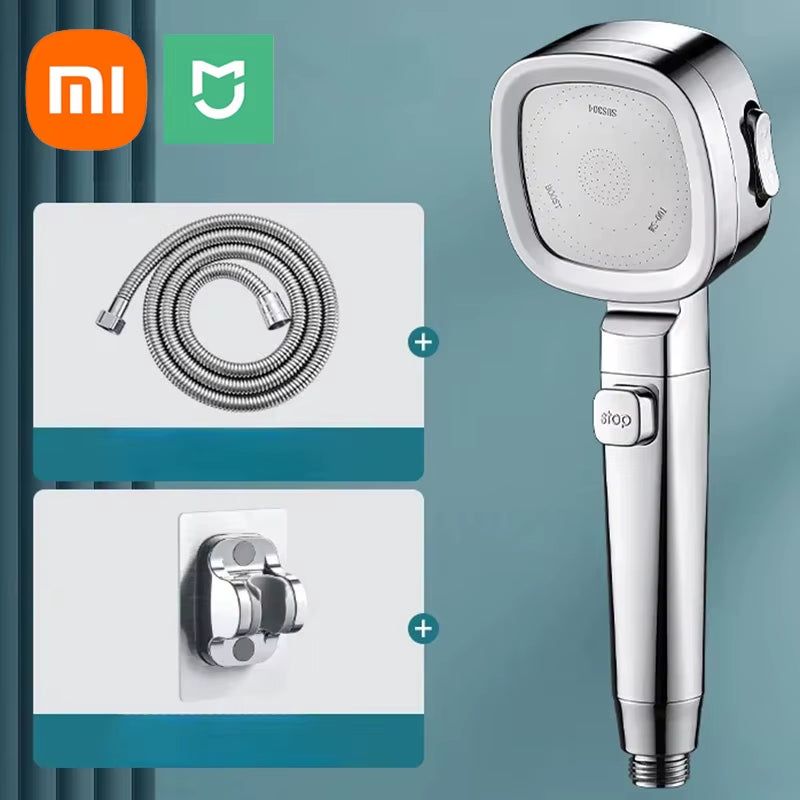 XIAOMI  3-Modes High Pressure Shower Head Water Saving Shower Heads Adjustable Water Massage Sprayer Bathroom Accessories